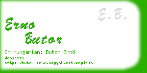 erno butor business card