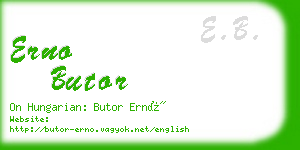 erno butor business card